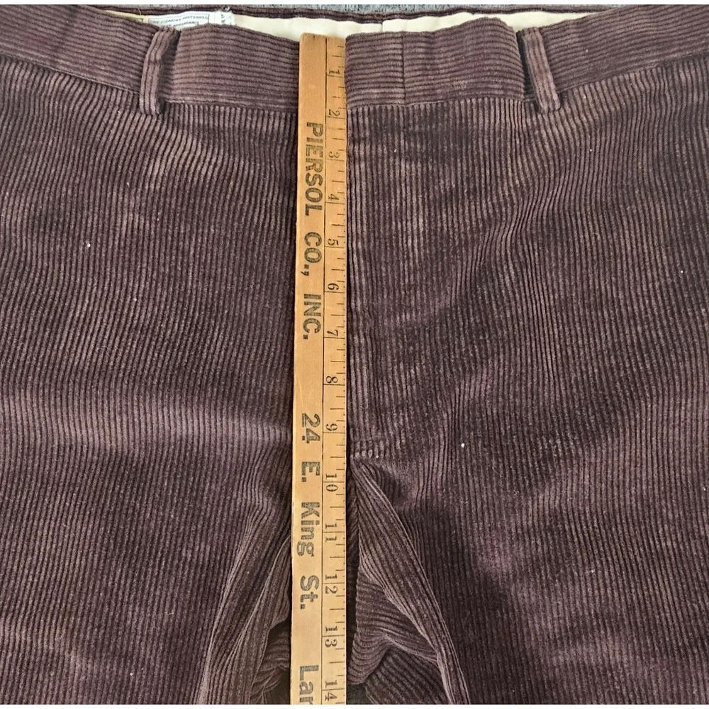 Vtg LL Bean Corduroy Pants Mens 37x30 Brown‎ Wide Wale Straight Leg Freeport